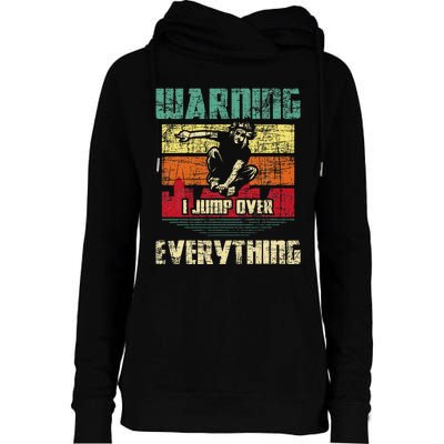 Warning I Jump Over Everything Parkour Enthusiast Womens Funnel Neck Pullover Hood