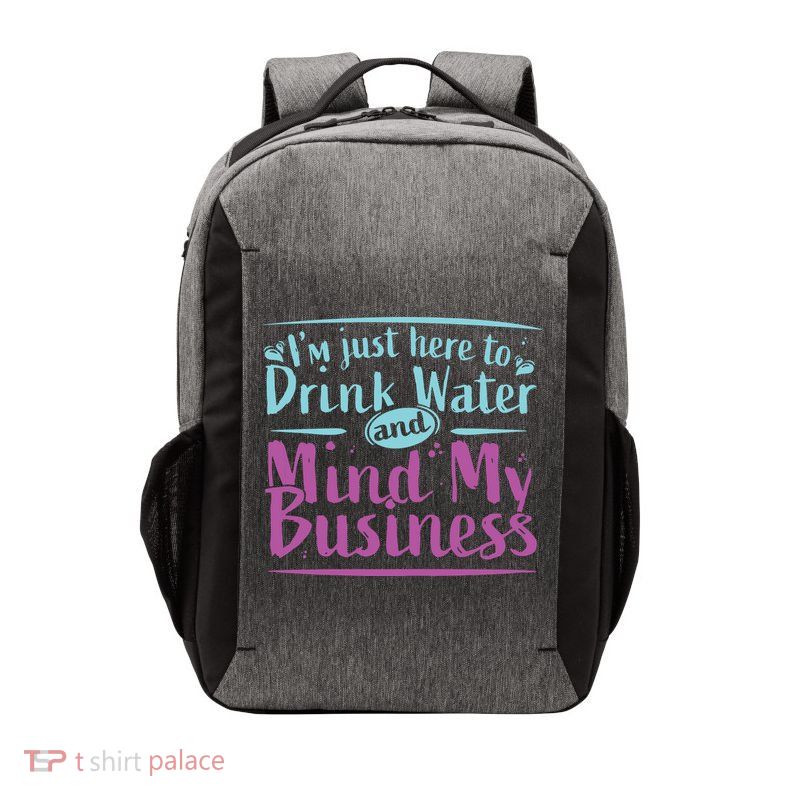 Womens Im Just Here To Drink Water And Mind My Business Soca Party Vector Backpack