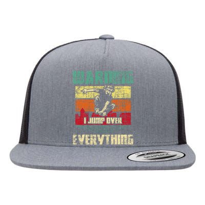 Warning I Jump Over Everything Parkour Enthusiast Flat Bill Trucker Hat