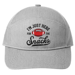 Wo I'm Just Here For The Snacks Funny Fantasy Football League V-Neck 7-Panel Snapback Hat