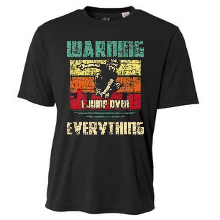 Warning I Jump Over Everything Parkour Enthusiast Cooling Performance Crew T-Shirt