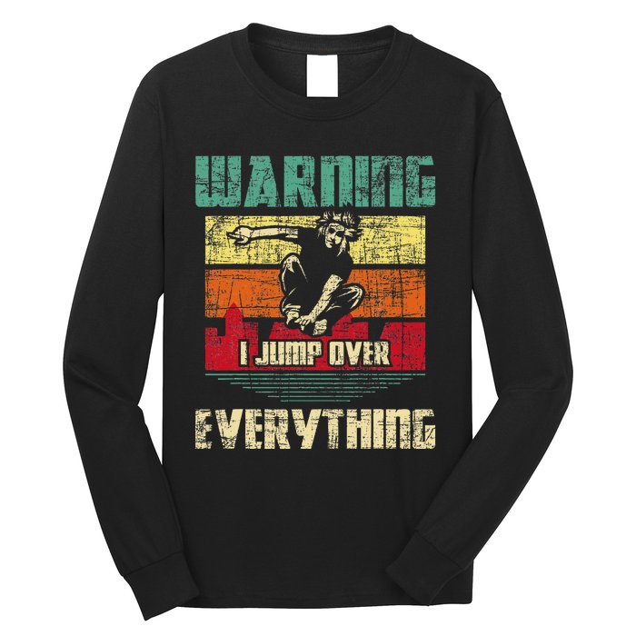 Warning I Jump Over Everything Parkour Enthusiast Long Sleeve Shirt