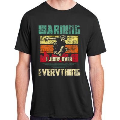 Warning I Jump Over Everything Parkour Enthusiast Adult ChromaSoft Performance T-Shirt