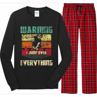 Warning I Jump Over Everything Parkour Enthusiast Long Sleeve Pajama Set