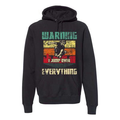 Warning I Jump Over Everything Parkour Enthusiast Premium Hoodie