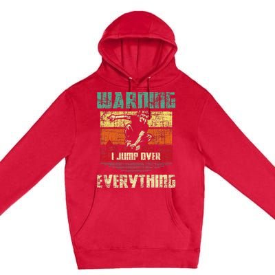 Warning I Jump Over Everything Parkour Enthusiast Premium Pullover Hoodie