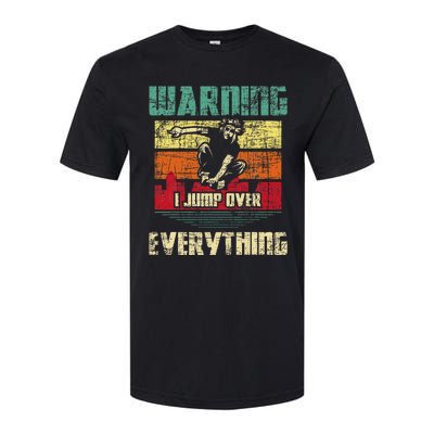 Warning I Jump Over Everything Parkour Enthusiast Softstyle CVC T-Shirt