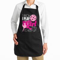 Womens I Know I Play Like A Try To Keep Up Paddleball Player Apron