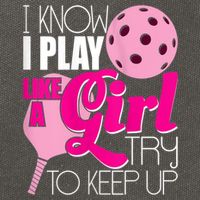 Womens I Know I Play Like A Try To Keep Up Paddleball Player Cotton Canvas Backpack