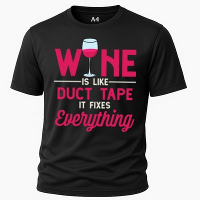 Wine Is Like Duct Tape It Fixes Everything Funny Ing Funny Gift Performance Shirt