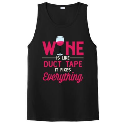 Wine Is Like Duct Tape It Fixes Everything Funny Ing Funny Gift PosiCharge Competitor Tank