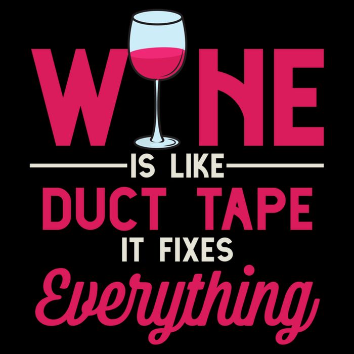 Wine Is Like Duct Tape It Fixes Everything Funny Ing Funny Gift Cropped Pullover Crew
