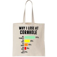 Why I Lose At Cornhole My Teammate 51% The Bags 25% Bag