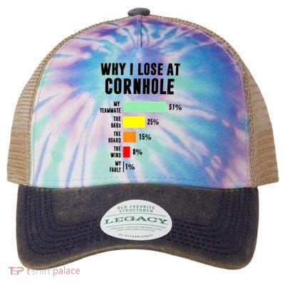 Why I Lose At Cornhole My Teammate 51% The Bags 25% Legacy Tie Dye Trucker Hat