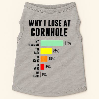 Why I Lose At Cornhole My Teammate 51% The Bags 25% Doggie Tank