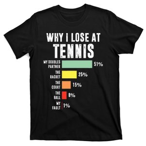 Why I Lose At Tennis Funny Tennis Player T-Shirt