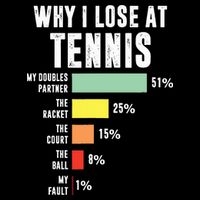 Why I Lose At Tennis Funny Tennis Player 16 in Basic Backpack