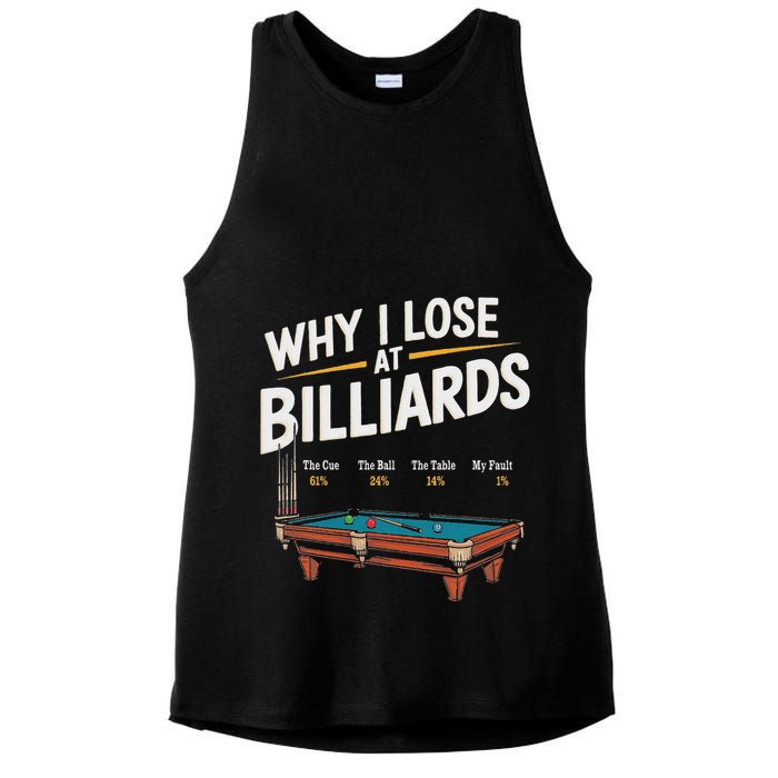 Why I Lose At Billiards Pool Player Billiard Snooker Ladies PosiCharge Tri-Blend Wicking Tank