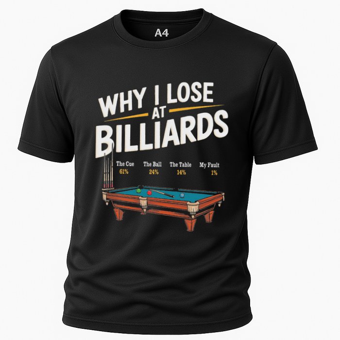Why I Lose At Billiards Pool Player Billiard Snooker Performance Shirt