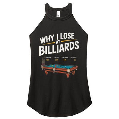 Why I Lose At Billiards Pool Player Billiard Snooker Women's Perfect Tri Rocker Tank
