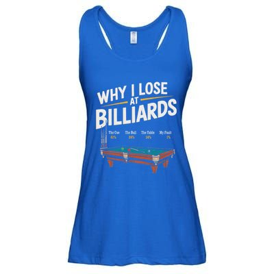 Why I Lose At Billiards Pool Player Billiard Snooker Ladies Essential Flowy Tank