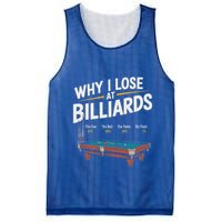 Why I Lose At Billiards Pool Player Billiard Snooker Mesh Reversible Basketball Jersey Tank