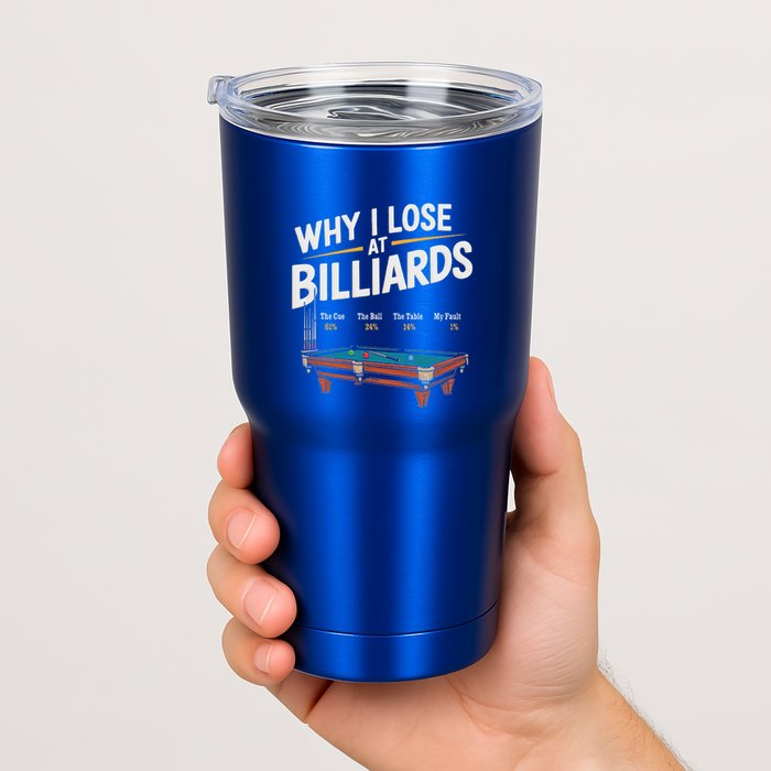 Why I Lose At Billiards Pool Player Billiard Snooker Tumbler