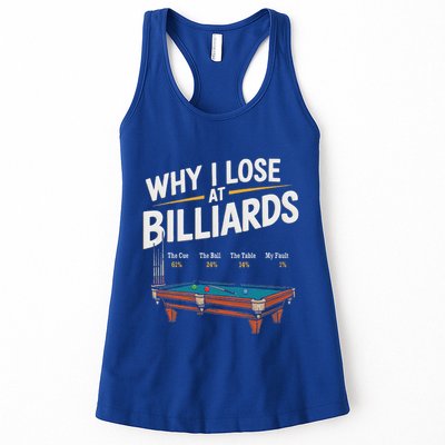 Why I Lose At Billiards Pool Player Billiard Snooker Womens Tank Top
