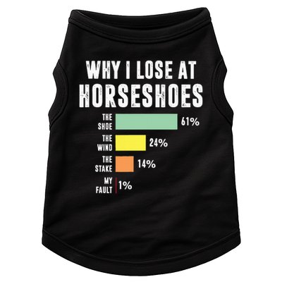 Why I Lose At Horseshoes, Funny Horseshoe Pitching Doggie Tank