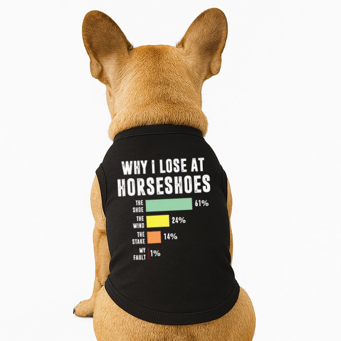 Why I Lose At Horseshoes, Funny Horseshoe Pitching Doggie Tank