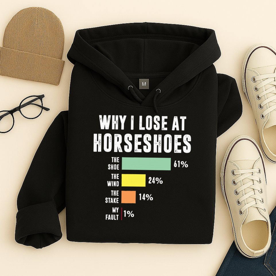 Why I Lose At Horseshoes, Funny Horseshoe Pitching Hoodie