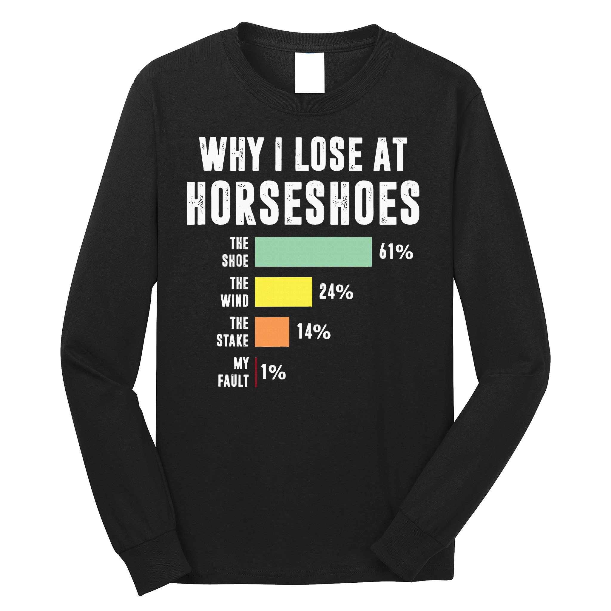 Why I Lose At Horseshoes, Funny Horseshoe Pitching Long Sleeve Shirt