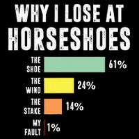 Why I Lose At Horseshoes, Funny Horseshoe Pitching Sweatshirt