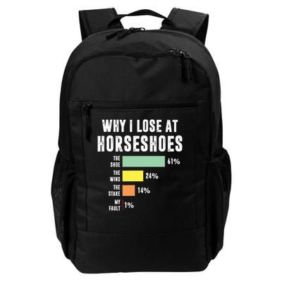 Why I Lose At Horseshoes, Funny Horseshoe Pitching Backpack