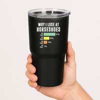 Why I Lose At Horseshoes, Funny Horseshoe Pitching Tumbler