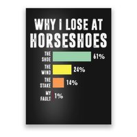 Why I Lose At Horseshoes, Funny Horseshoe Pitching Poster