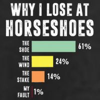 Why I Lose At Horseshoes, Funny Horseshoe Pitching 25L Jumbo Tote