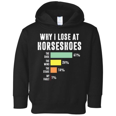 Why I Lose At Horseshoes, Funny Horseshoe Pitching Toddler Hoodie