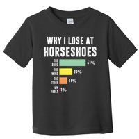 Why I Lose At Horseshoes, Funny Horseshoe Pitching Toddler T-Shirt