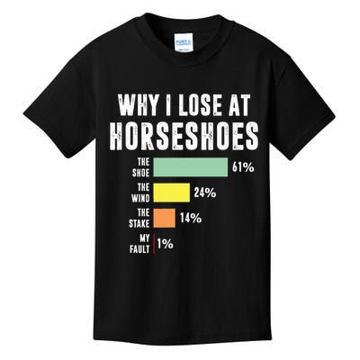 Why I Lose At Horseshoes, Funny Horseshoe Pitching Kids T-Shirt