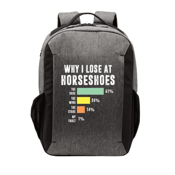 Why I Lose At Horseshoes, Funny Horseshoe Pitching Vector Backpack