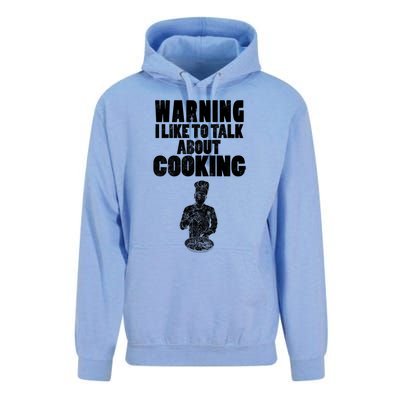 Warning I Like To Talk About Cooking Chef Gift Unisex Surf Hoodie