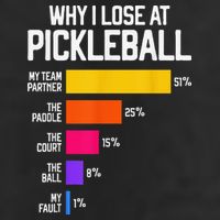 Why I Lose At Pickleball Humor Funny Pickleballers 25L Jumbo Tote