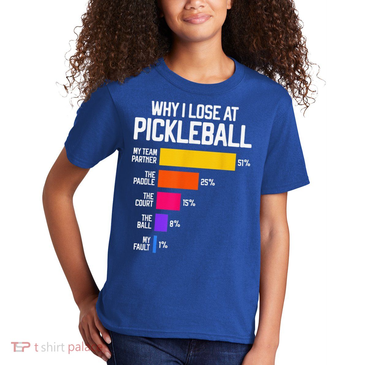 Why I Lose At Pickleball Humor Funny Pickleballers Kids T-Shirt