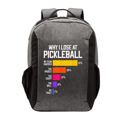 Why I Lose At Pickleball Humor Funny Pickleballers Vector Backpack