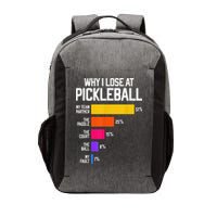 Why I Lose At Pickleball Humor Funny Pickleballers Vector Backpack