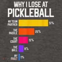 Why I Lose At Pickleball Humor Funny Pickleballers Vector Backpack