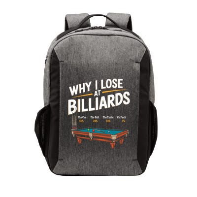 Why I Lose At Billiards Pool Player Billiard Snooker Funny Vector Backpack