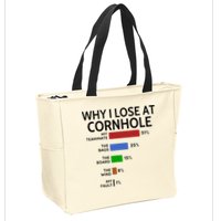 Why I Lose At Cornhole My Teammate 51 The Bags 25 Zip Tote Bag