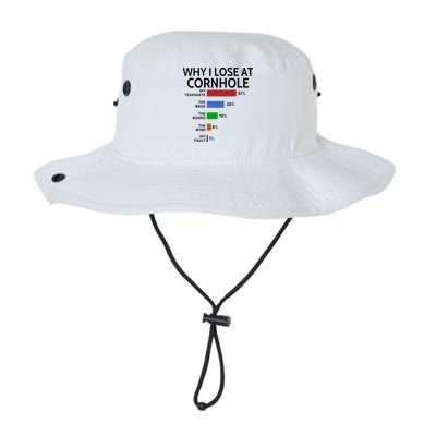 Why I Lose At Cornhole My Teammate 51 The Bags 25 Bucket Hat